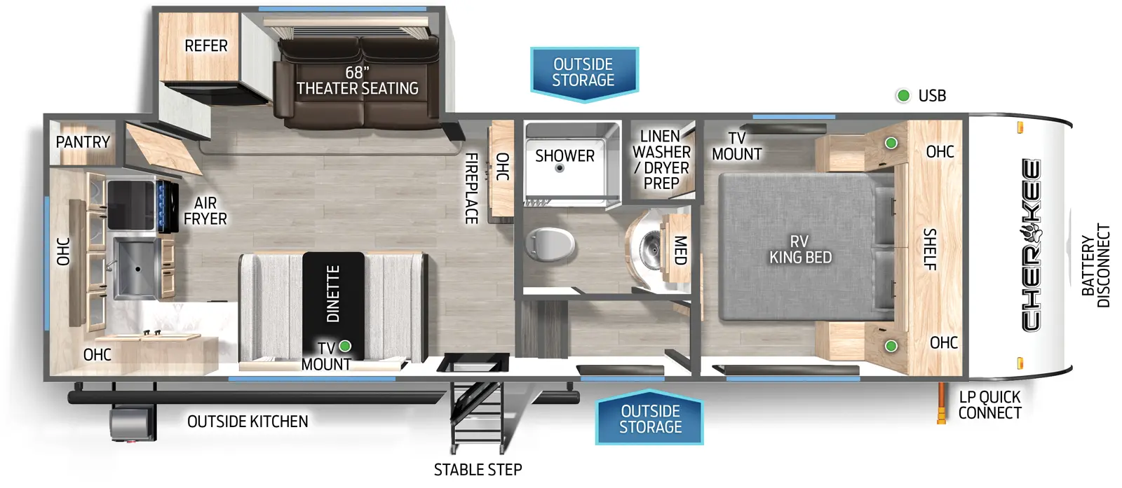 Cherokee Black Label 255SBBL Floorplan